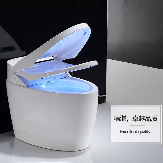 智能马桶一体式原装冲洗烘干家用卫生间全自动翻盖坐便器 - 图0