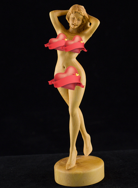 乐清黄杨木美女饰品梦露女神精品