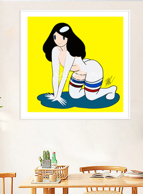 维纳斯女孩瑜伽现代简约装饰画