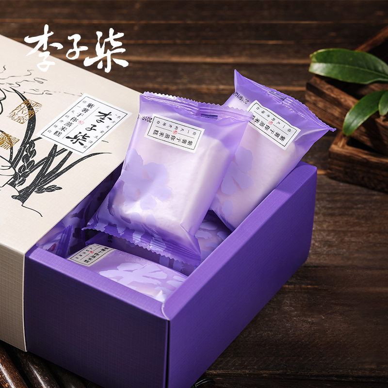 李子柒旗舰店李子柒紫薯蒸米糕夹心甜点休闲零食特产发糕早餐面包点心540g/盒2