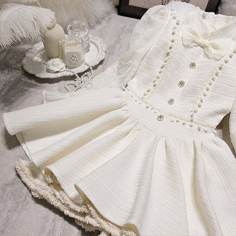 小香风高级感气质蓬蓬裙女秋冬新款掐腰巨好看配大衣立领连衣裙子,淘宝优惠券,粉丝福利购,淘宝优惠卷