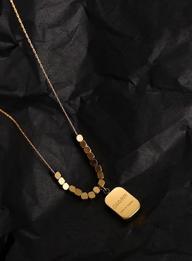 钛钢项链女2023年新款爆款轻奢小众设计高级感锁骨链颈链装饰吊坠