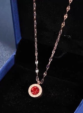 钛钢罗马数字项链女ins冷淡风韩版锁骨链简约气质脖子饰品颈链女