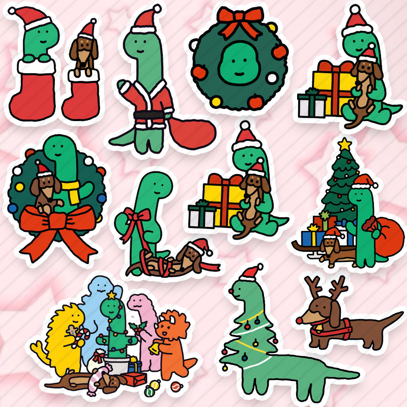 韩国可爱绿色小恐龙joguman手帐防水电脑头盔手机壳贴纸行李箱贴,淘宝优惠券,粉丝福利购,淘宝优惠卷