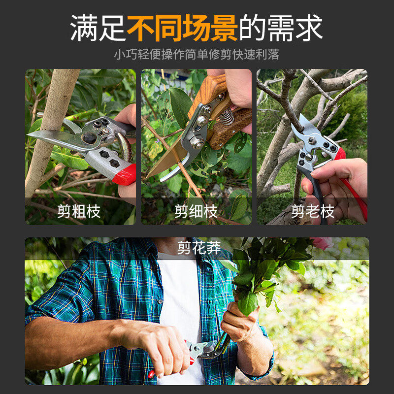 修枝剪刀园林花艺修剪树枝剪刀果树剪刀粗大花剪园艺剪子专用工具_虎窝淘
