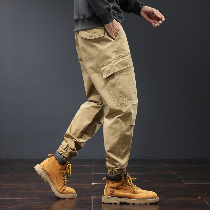 加绒男士工装裤潮牌多口袋宽松束脚哈伦裤春秋季新款休闲长裤子裤,淘宝优惠券,粉丝福利购,淘宝优惠卷