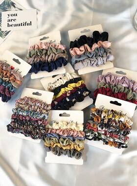 4/6 Pcs/Set Woman Fashion Scrunchies Velvet Hair Ties Girls