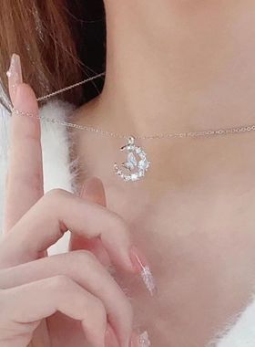 蝴蝶闺蜜项链女二人款一对高颜值学生党仙气女款锁骨链