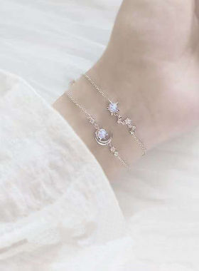 星月手链女学生韩版闺蜜二人生日礼物ins情侣森系潮流简约月光石