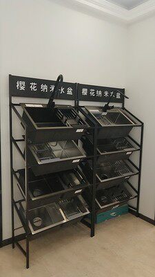 不锈钢水槽展示架商用单槽双槽洗菜盆样品展架洗手盆多层架陈列架 - 图0