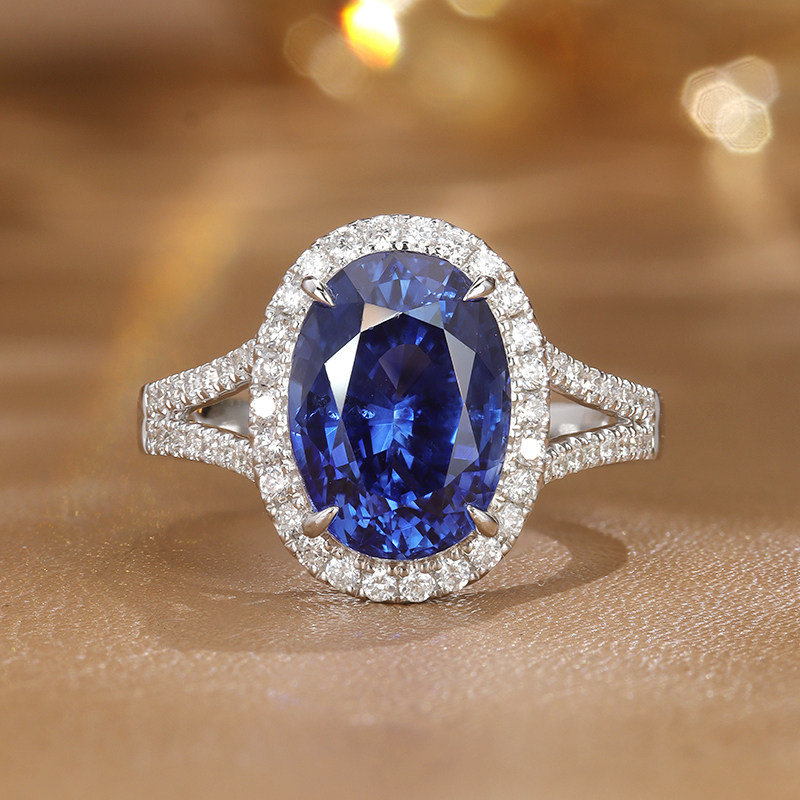 VINCARRY 18K Gold Sapphire Ring Elegant, Exquisite and Versatile High-end Customized New Artificial Gemstone Recommendation