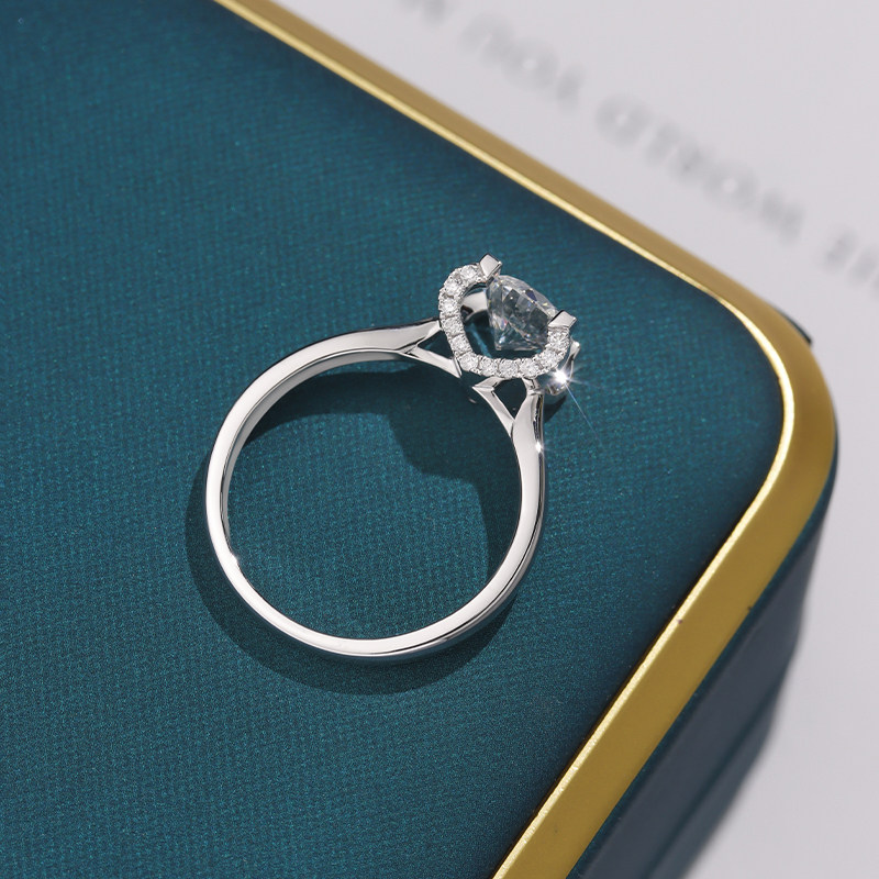 VINCARRY 18K gold cultured diamond four-prong ring