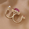 VINCARRY 18K gold colored gemstone ring, elegant, exquisite and versatile, advanced customization, new artificial gemstone customization