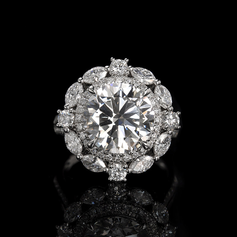 VINCARRY 18K gold cultured diamond ring, elegant, sophisticated, fashionable, versatile, light luxury, advanced customization, new product recommendation