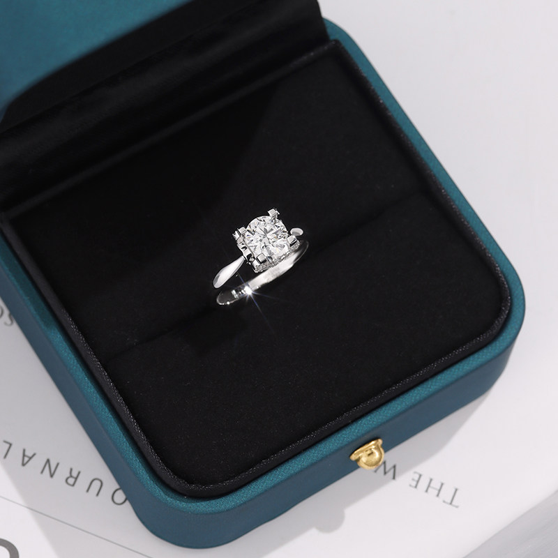 VINCARRY 18K gold cultured diamond four-prong ring