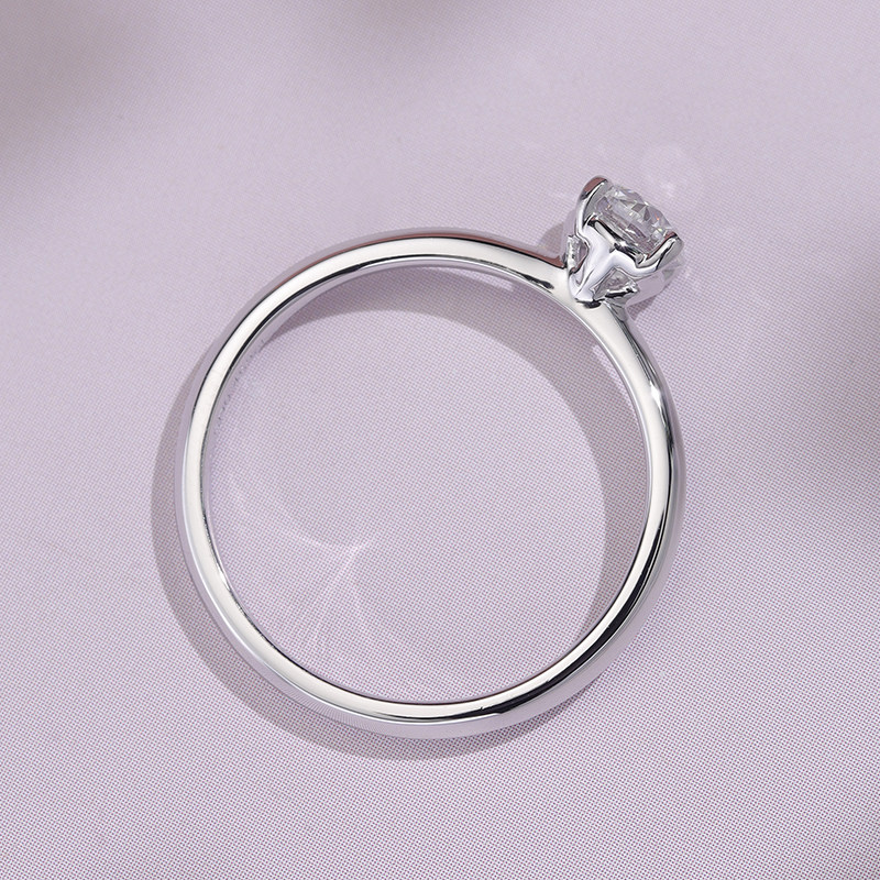 VINCARRY 18K gold four-prong cultured diamond ring
