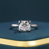 VINCARRY 18K gold cultured diamond four-prong ring