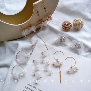 女气质花朵耳环