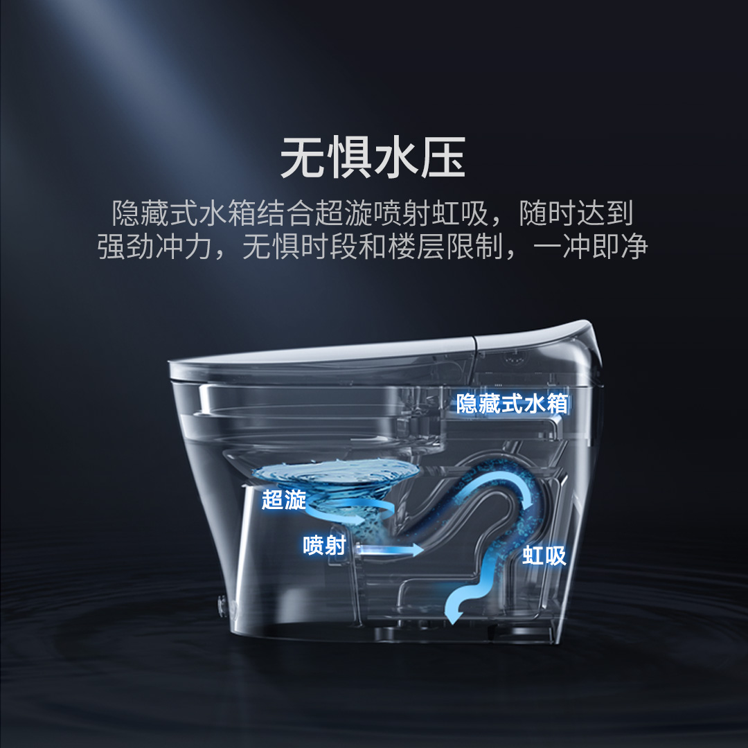 云米智能马桶全自动家用一体式无水箱洗烘干即热多功能多款坐便器