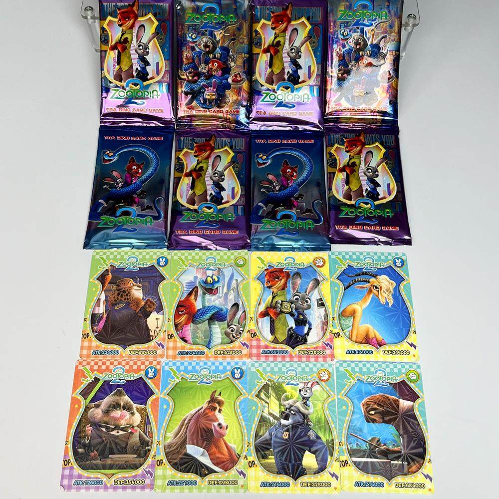 Zootopa2疯狂动物城36包卡牌盲袋儿童新年拆拆乐收藏卡片稀有卡包 - 图2