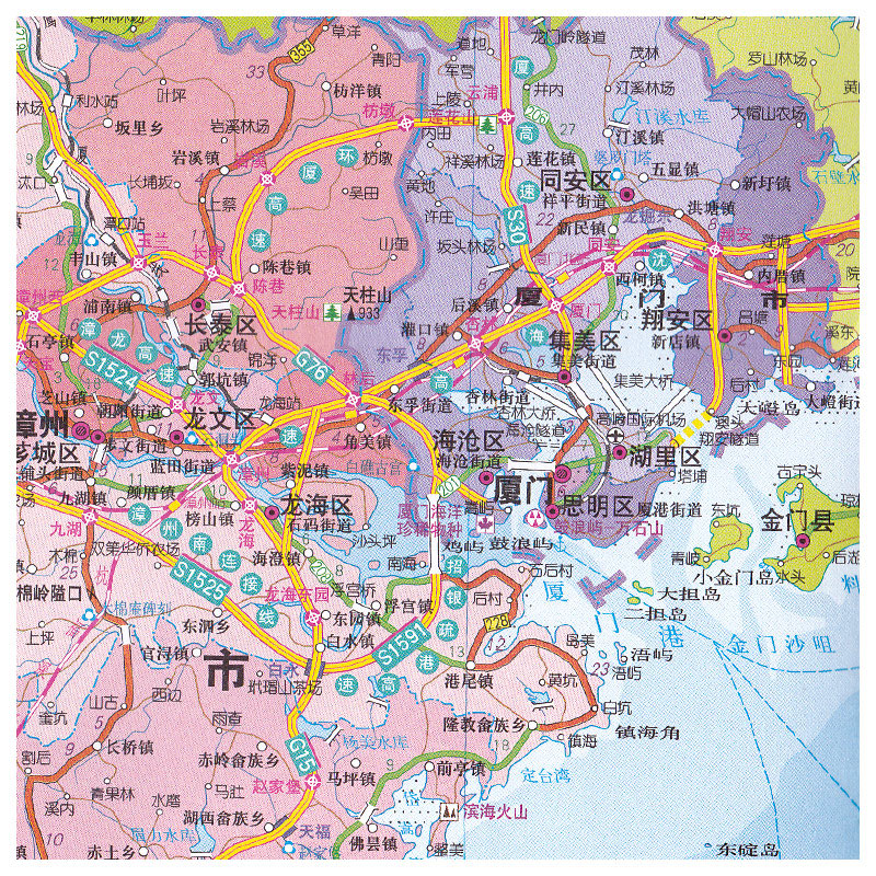 福建省地图 2024新版 高清印刷 折叠便携 城市交通路线行政区化 福州泉州莆田市 约106*75厘米 星球地图出版社 正版新版 - 图0