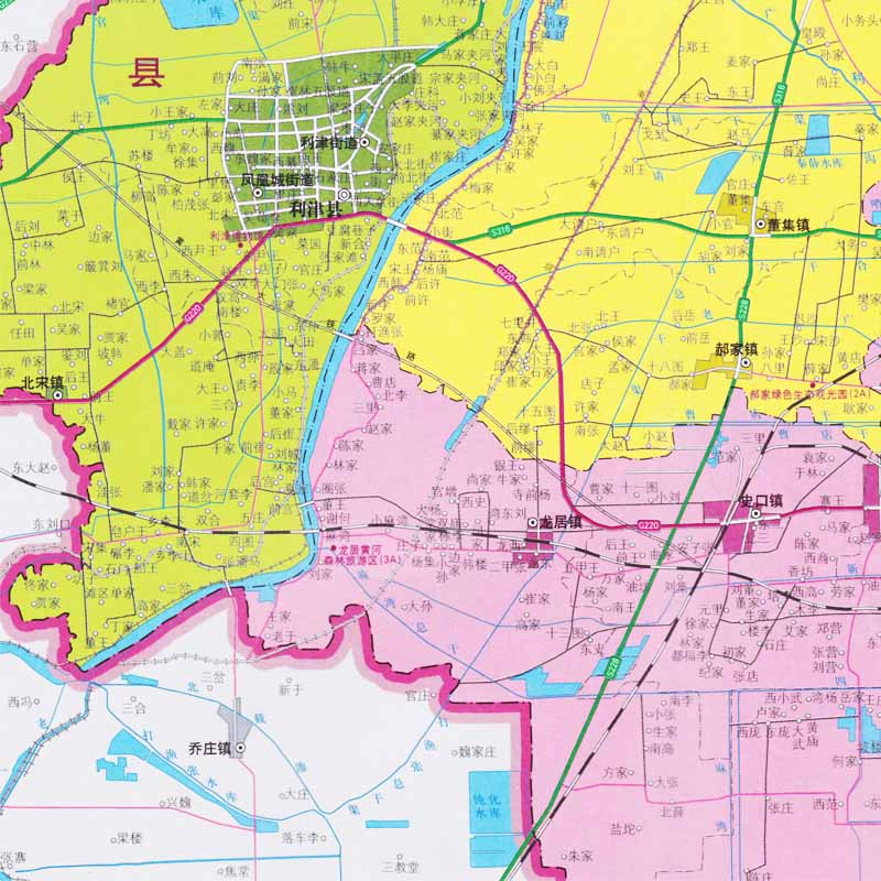 【官方直营】2018全新版东营市地图 政区详情 城市概况预览  使用的信息资讯 全新的行政区划公路铁路信息详图 山东东营交通地图 - 图2