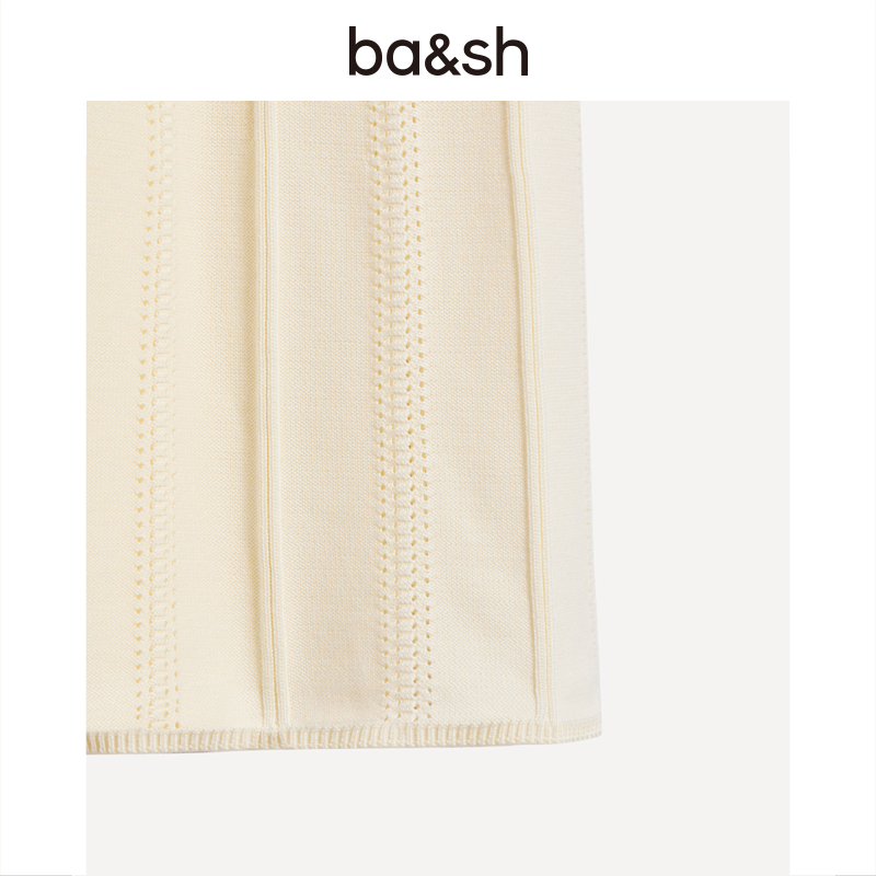 bash2025新款秋季法式优雅气质半裙休闲百褶a字半身长裙1H25SIND - 图2