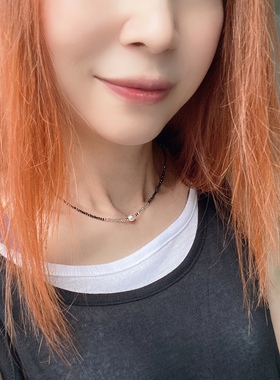 珍珠项链锁骨链锆石天然