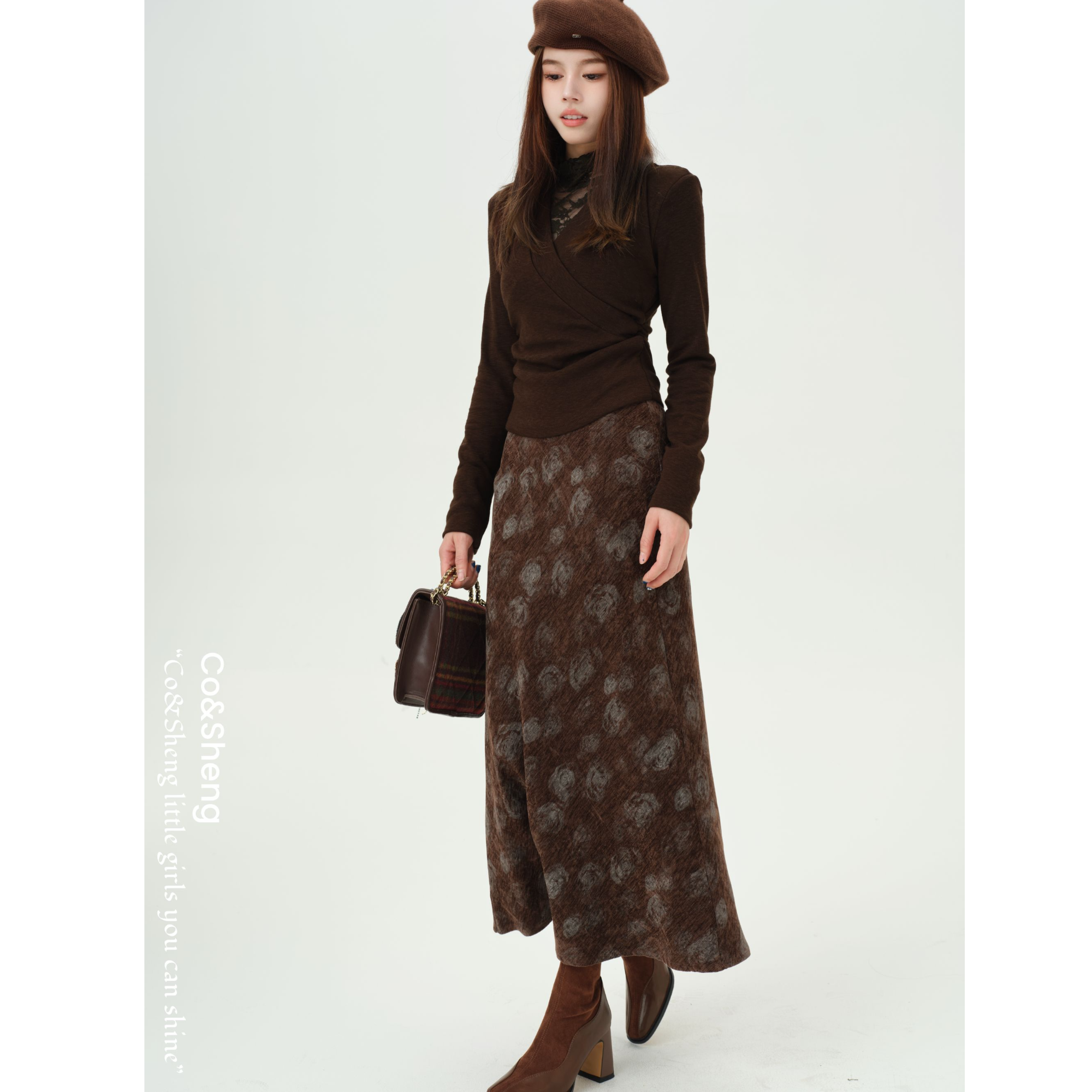 落日余辉/ 重生 女款毛呢半身裙设计款长款修身显瘦休闲Co&Sheng,淘宝优惠券,粉丝福利购,淘宝优惠卷