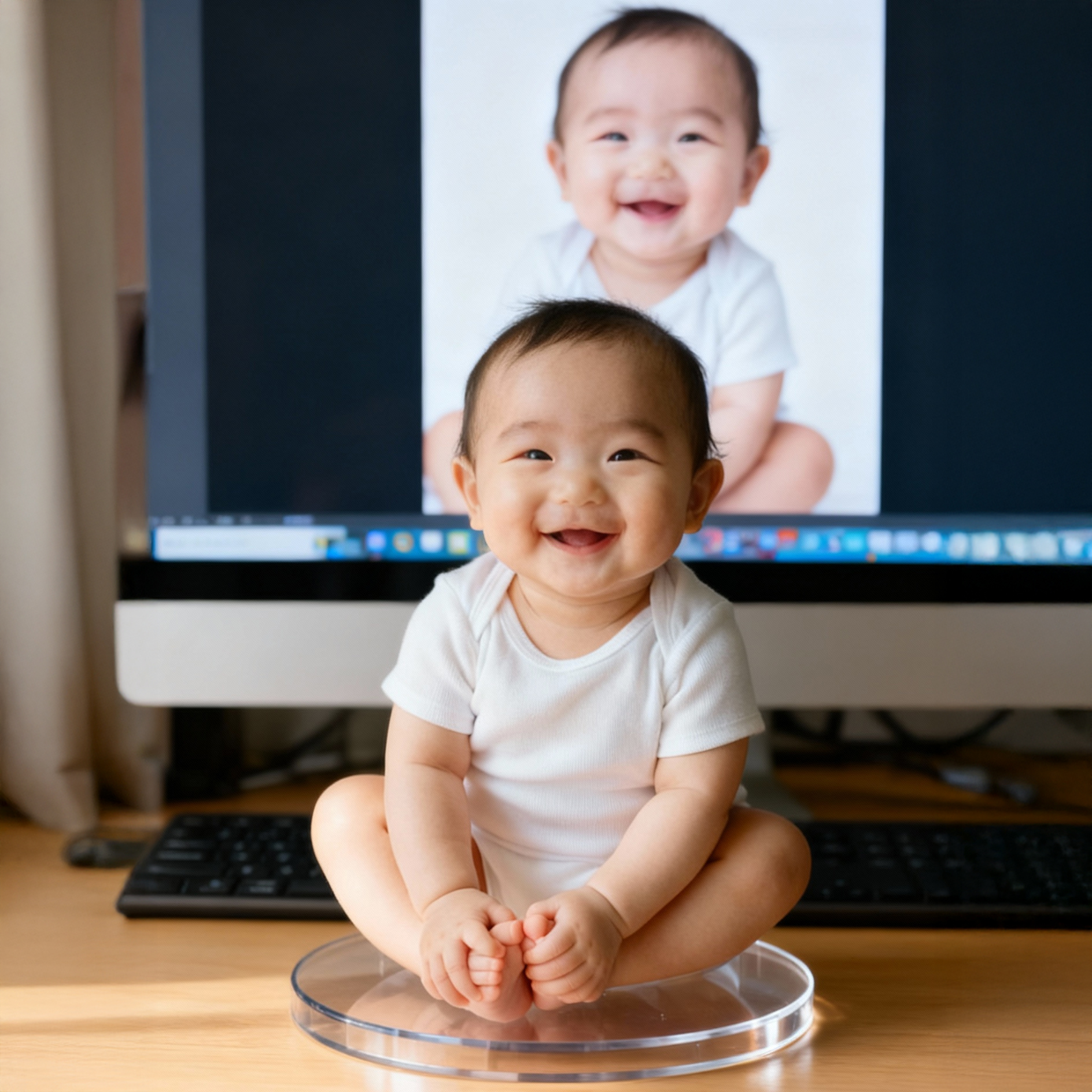 真人照人偶3d打印 宝宝生日儿童节百日照片留念仿真定制模型 摆件 - 图1