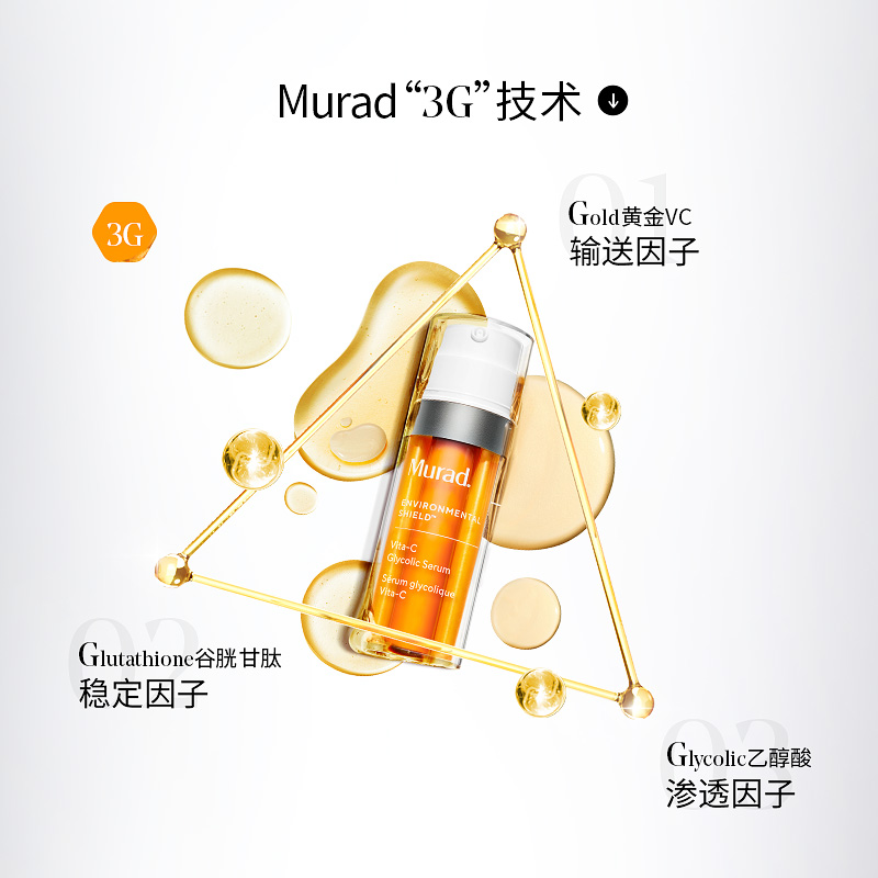 【618立即抢购】Murad慕拉得维C精华面部精华果酸VC提肤色抗氧 - 图1