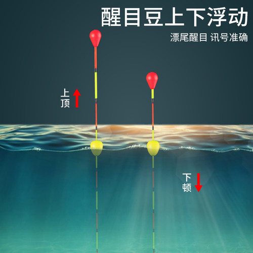 浮珠对撞醒目豆 鱼漂小配件彩色泡沫加粗浮球灵敏浮子 钓鱼用品 - 图1