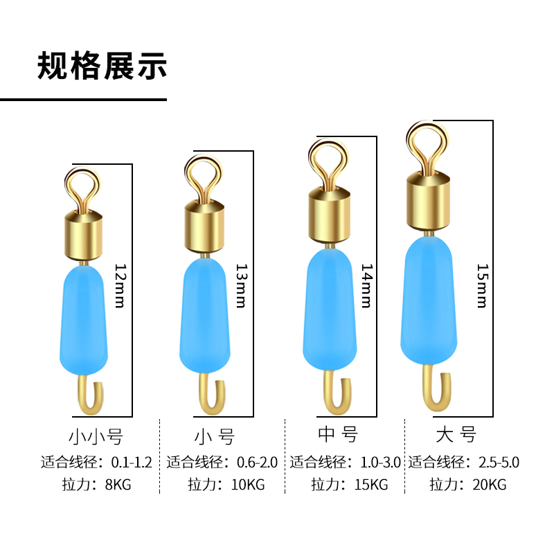 硅胶快速子线夹连接器开口八字环不锈钢强拉力美式钓鱼8字环渔具 - 图2