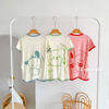 Girls one-piece pajamas Modal summer short-sleeved little girl nightgown baby children's anti-kick quilt air-conditioned home clothes