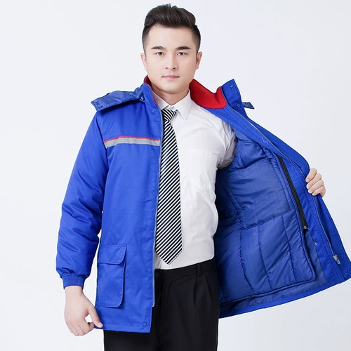 Демисезонная зимняя антистатическая съемная куртка для работы, увеличенная толщина