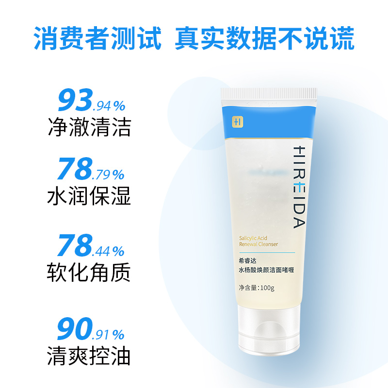 【禧物社专享】希睿达水杨酸洁面保湿黑头闭口毛孔控油洗面奶2支