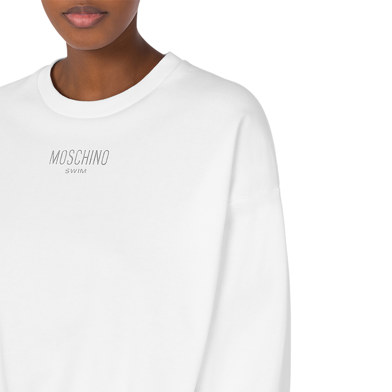 【礼物低至5折】Moschino swim/莫斯奇诺 秋冬徽标印花短款上衣 - 图1