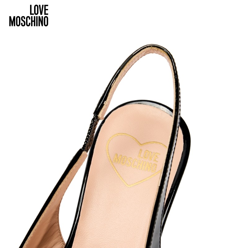 【礼物会员5折起】Love Moschino 25早秋 女士低跟爱心尖头凉鞋,淘宝优惠券,粉丝福利购,淘宝优惠卷