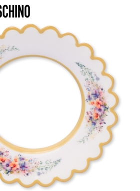【礼物会员6折起】Moschino/莫斯奇诺花卉图案小型茶碟造型手镯