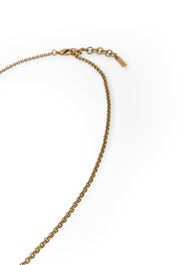 【圣诞礼物】Moschino/莫斯奇诺 复古电镀金属眼镜吊坠细项链