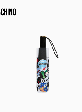 Moschino/莫斯奇诺 26春夏 徽章印花条纹雨伞