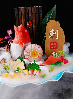 仿真三文鱼模型海鲜刺身模型