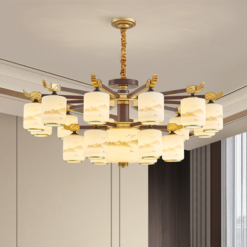 2025新款新中式吊灯客厅大气铁艺复古别墅大户型禅意餐厅卧室主灯,淘宝优惠券,粉丝福利购,淘宝优惠卷