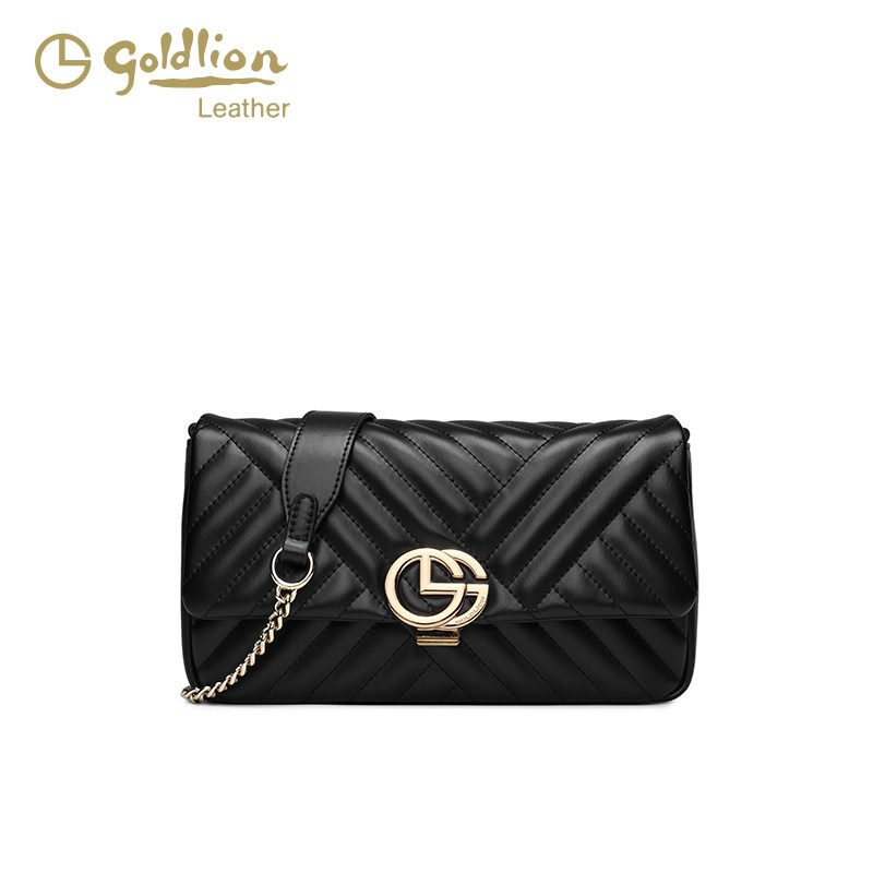 金利来女包2025新款真皮时尚单肩斜挎包高级轻奢链条通勤小方包潮,淘宝优惠券,粉丝福利购,淘宝优惠卷