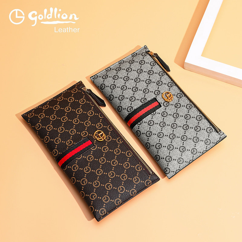 金利来2020印花手拿包长款复古女包 金利来一品仓钱包