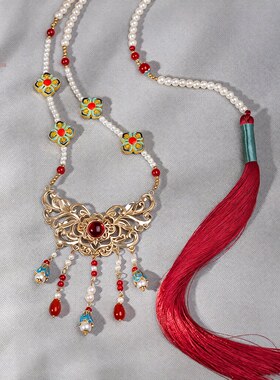 古风汉服璎珞长款项链风马面裙