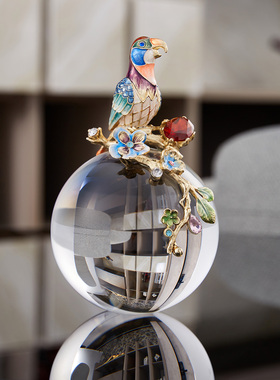 鹦鹉客厅水晶球圣朗伦招财现代