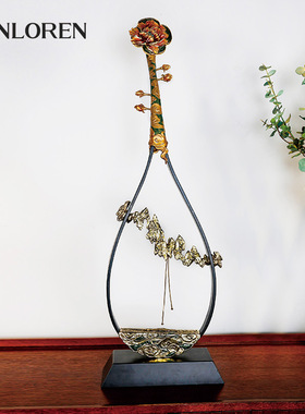 圣朗伦珐琅彩领导罗比罗丹摆件