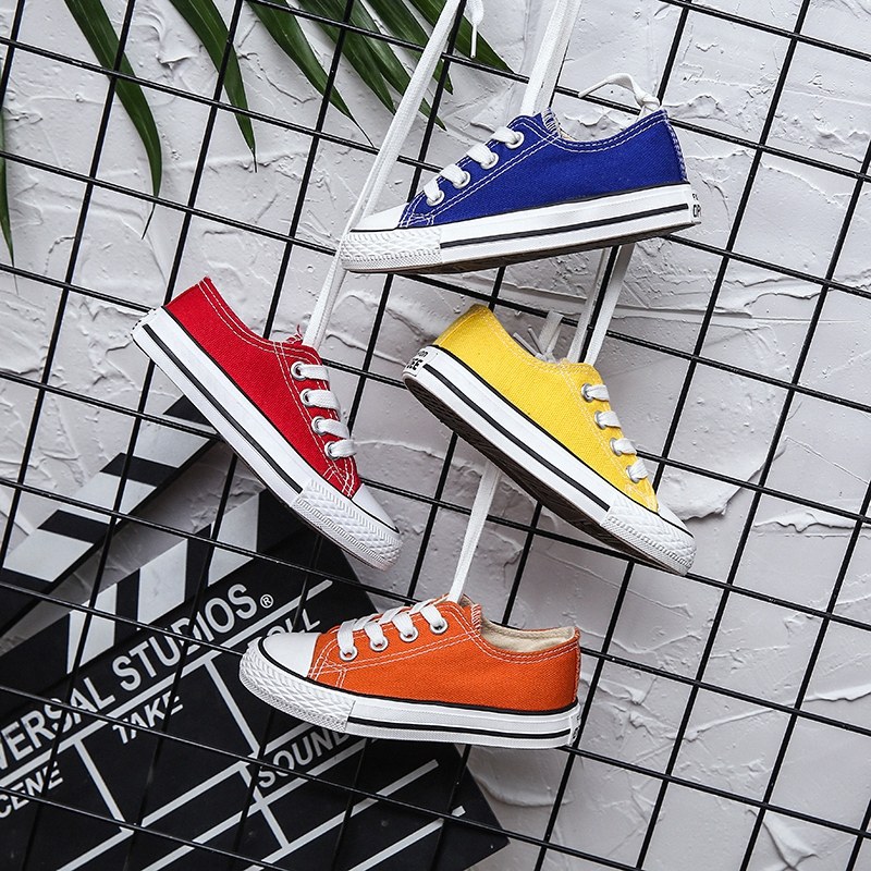 儿童帆布鞋春秋韩版经典低帮休闲鞋时尚百搭小白鞋软底男童女童鞋,淘宝优惠券,粉丝福利购,淘宝优惠卷