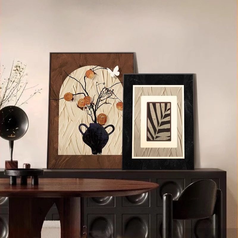 中古风柿柿如意客厅装饰画复古餐厅壁画法式电视机柜斗柜摆画挂画,淘宝优惠券,粉丝福利购,淘宝优惠卷